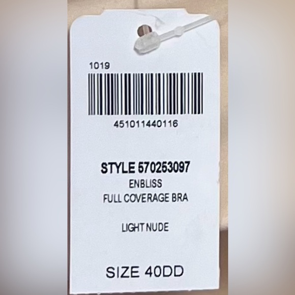 NWT Soma Enbliss Full Coverage Soft Lined Underwire Bra 40 DD Light Nude #0541 - Picture 8 of 12